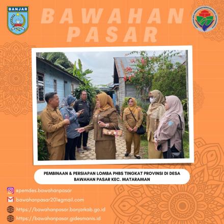 Persiapan dan pembinaan Lomba PHBS (Perilaku Hidup Bersih dan Sehat) Tingkat Provinsi